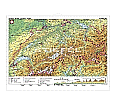 Wandkarte Schweiz, physisch, 160x120 cm,