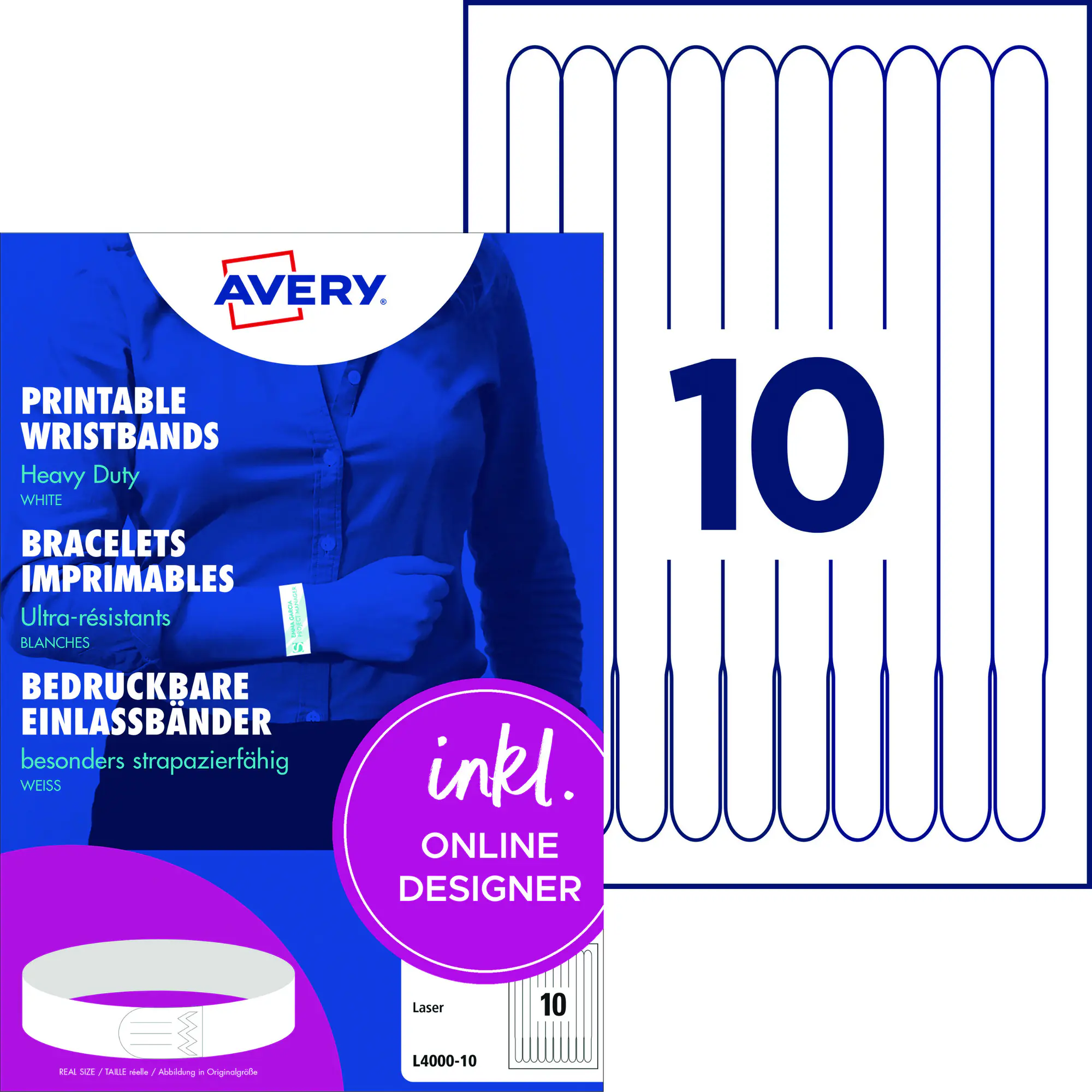 Avery Zweckf. Einlassbänder 265x18 mm ws 100 St. aus der Kategorie Partyzubehör
