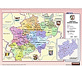 Posterkarte NRW. physisch, politisch aus der Kategorie Geographie