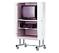 TV-Schrank, fahrbar, 190 cm hoch,  96x57 cm (B/T), 1 Boden, aus der Kategorie Funktionale Schränke