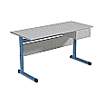 Lehrertisch, 130x65 cm (B/T), 76 cm hoch, Platte: Melamin, ABS-Kante,