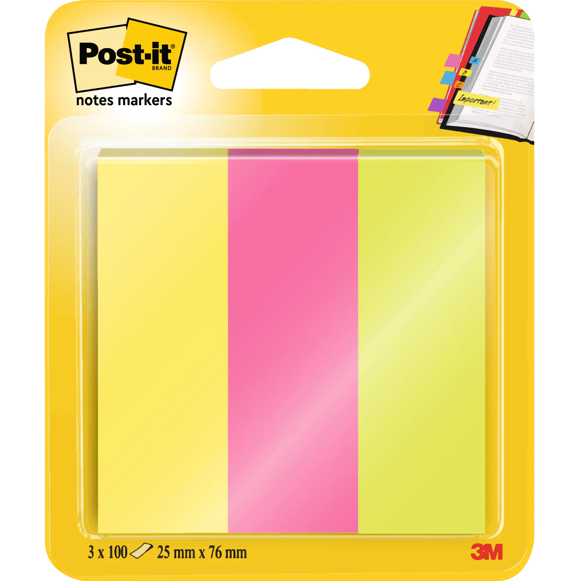 Post-it Haftstreifen Page Marker 25x76mm sort 3x100Bl aus der Kategorie Haftnotizen & -streifen