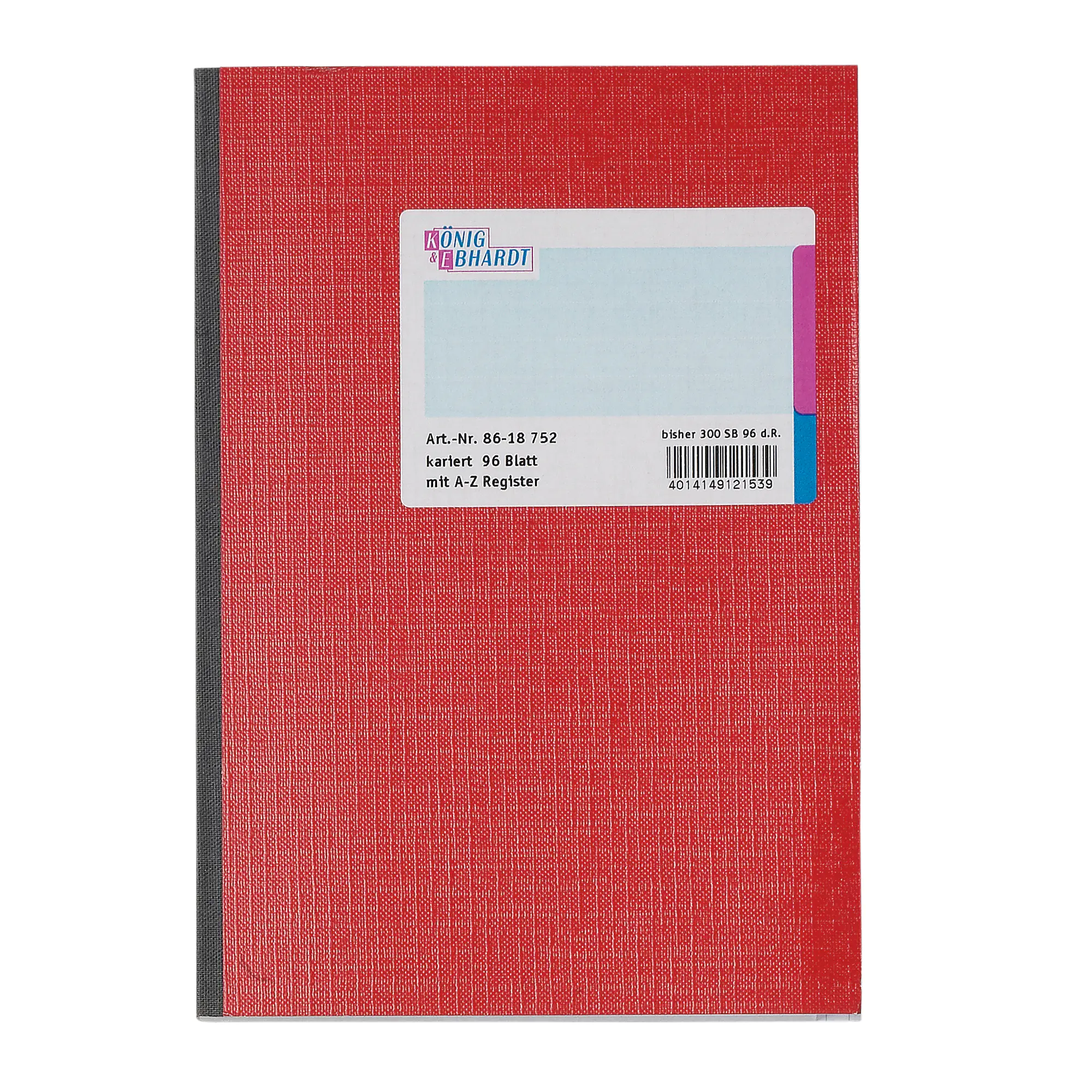 König+Ebhardt Registerbuch DIN A5 96Blatt kar. rt aus der Kategorie Notizblöcke & Bücher