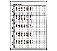 Klassen-Plantafel, 12 Stunden Mo-Fr, für 20 Klassen, 123x97 cm,