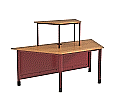 Computerinsel für 3 Arbeitsplätze, Trapeztisch: 72 cm hoch, 200x100 (B/T), aus der Kategorie Tische Allgemein