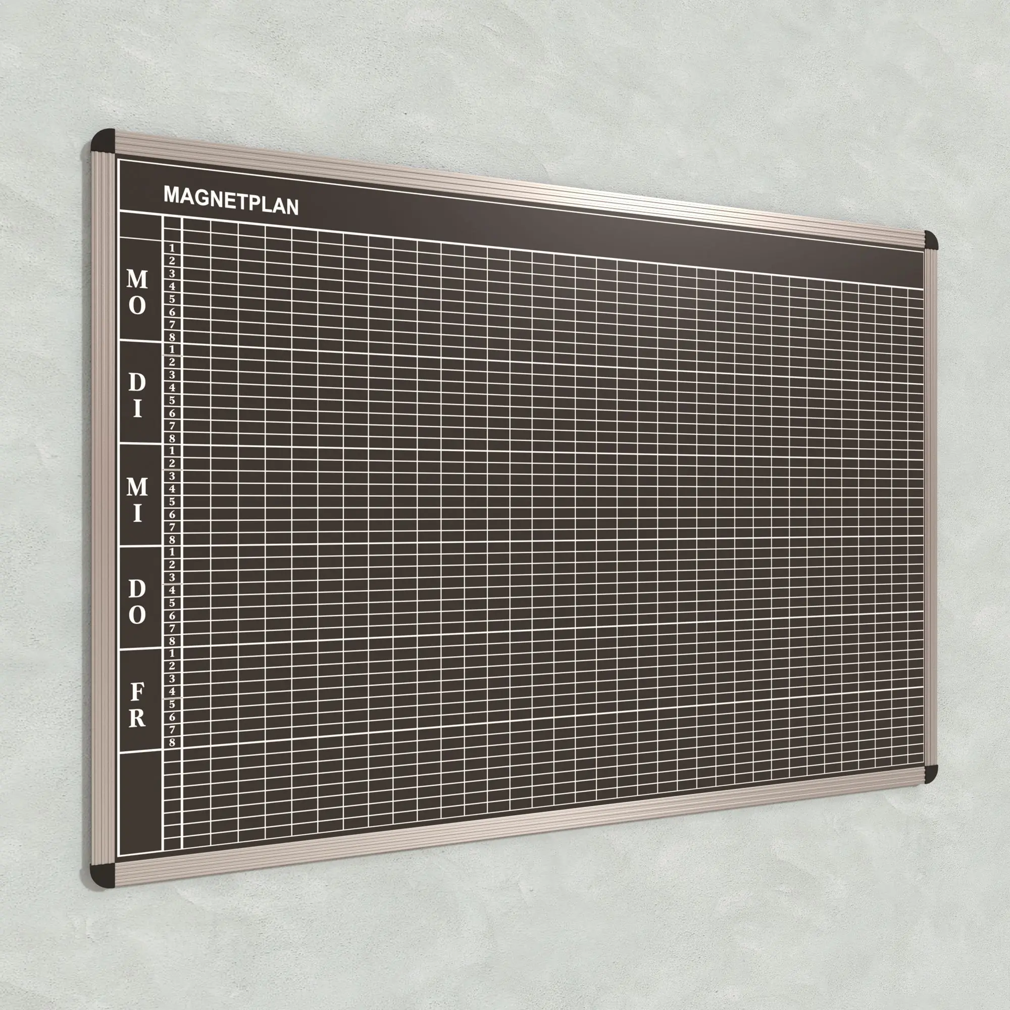 Klassen-Plantafel,  8 Stunden Mo-Fr, für 35 Klassen, 103x157 cm, aus der Kategorie Klassenplan-Tafeln 8h