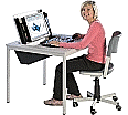 EDV-Tisch, 100x80 cm (B/T), 72 cm hoch, versenkbare Monitorplatte, ohne PC-Halterung