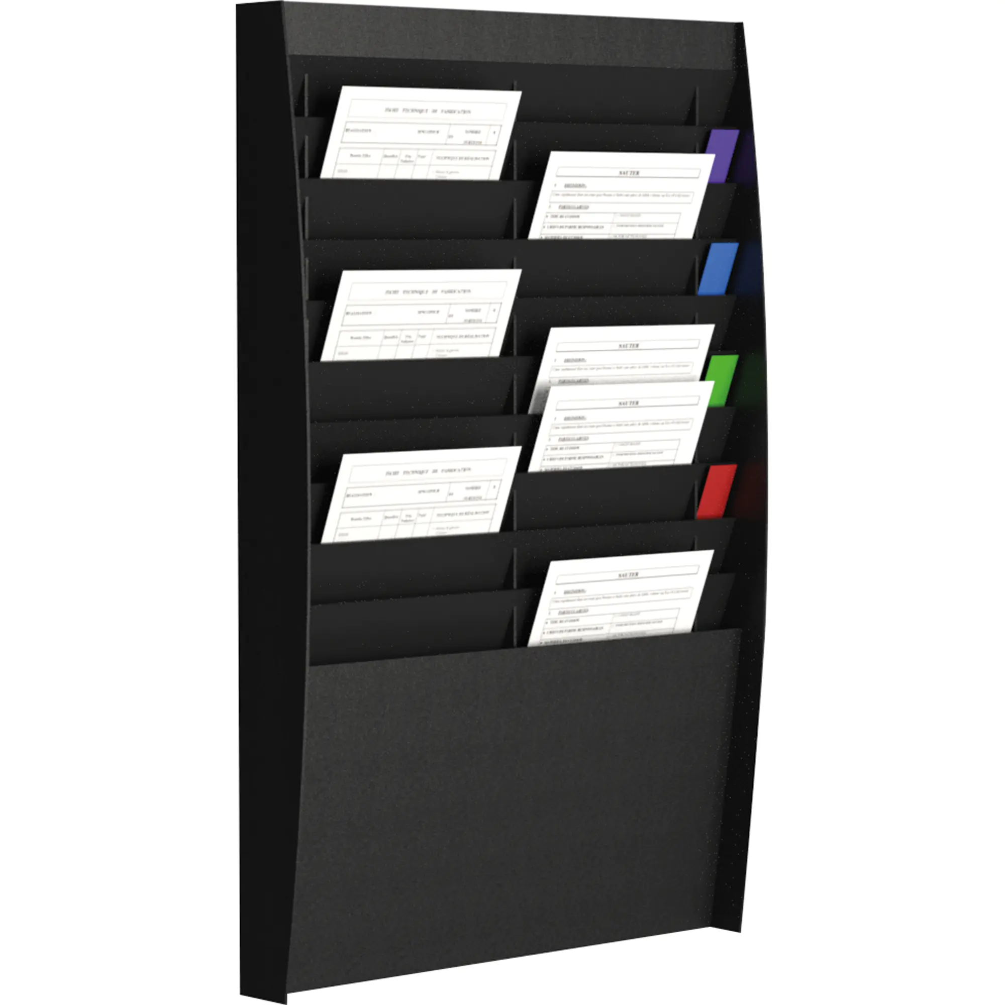 Paperflow Wand-Sortiertafel V 20F DIN A4 sw aus der Kategorie Prospekthalter