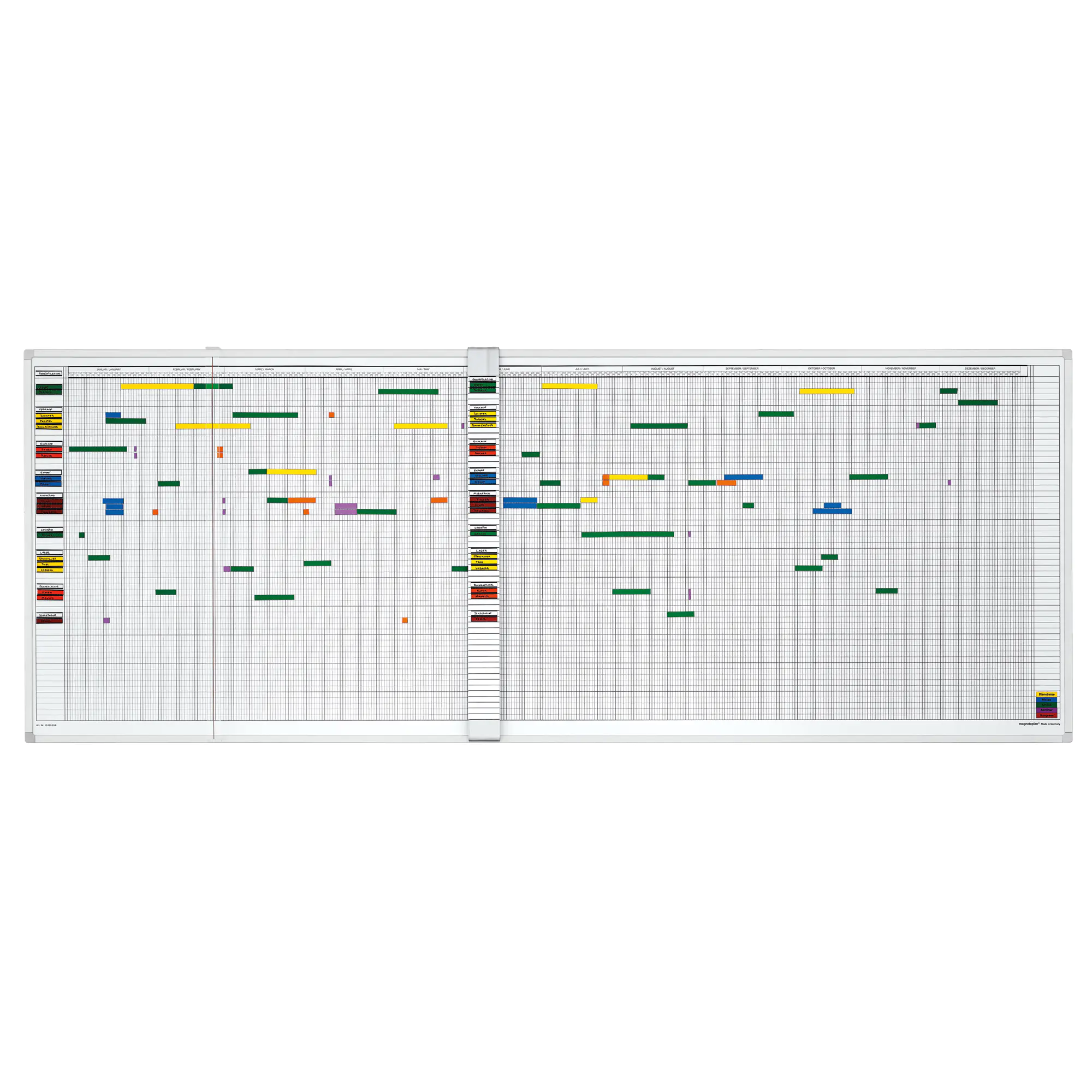 magnetoplan Aktivitätenplaner Tage 30 Mitarbeiter aus der Kategorie Kalender & Zubehör