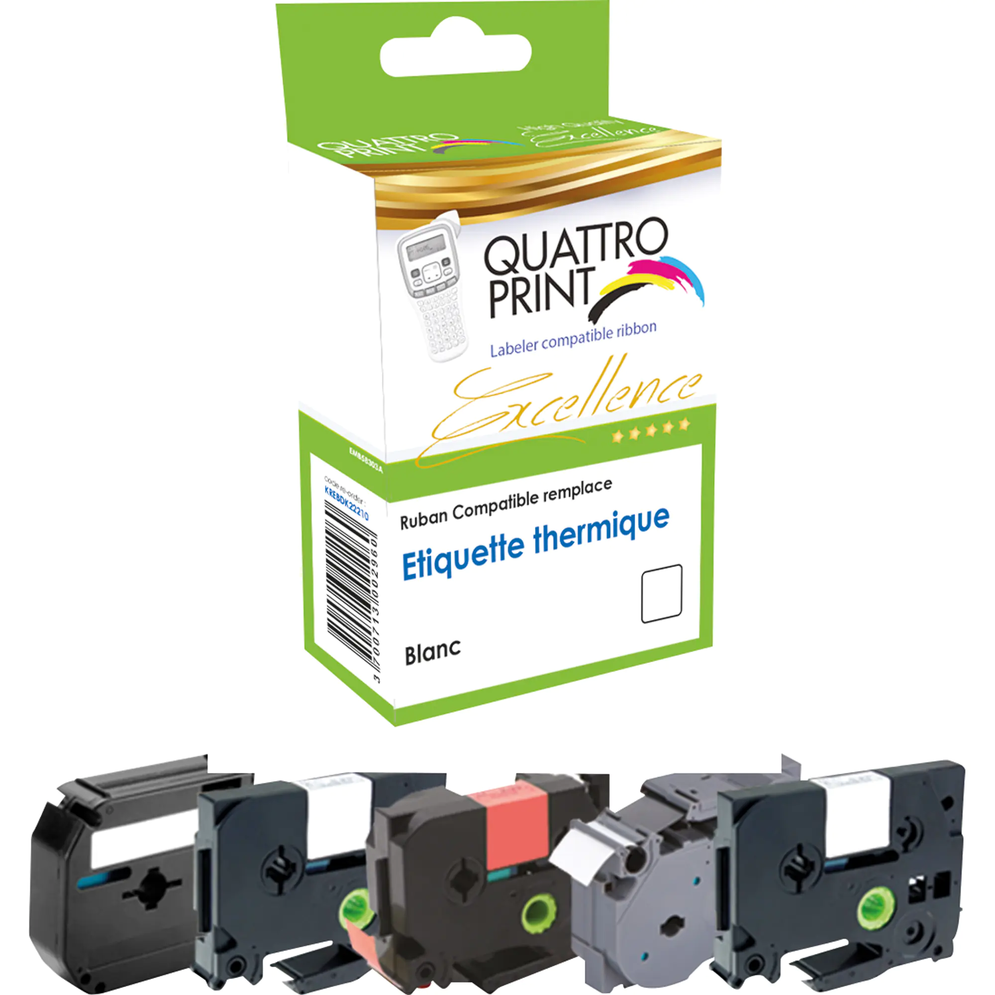 Quattro-Print Etikett wie Dymo S0722520 ws 500St aus der Kategorie Etiketten