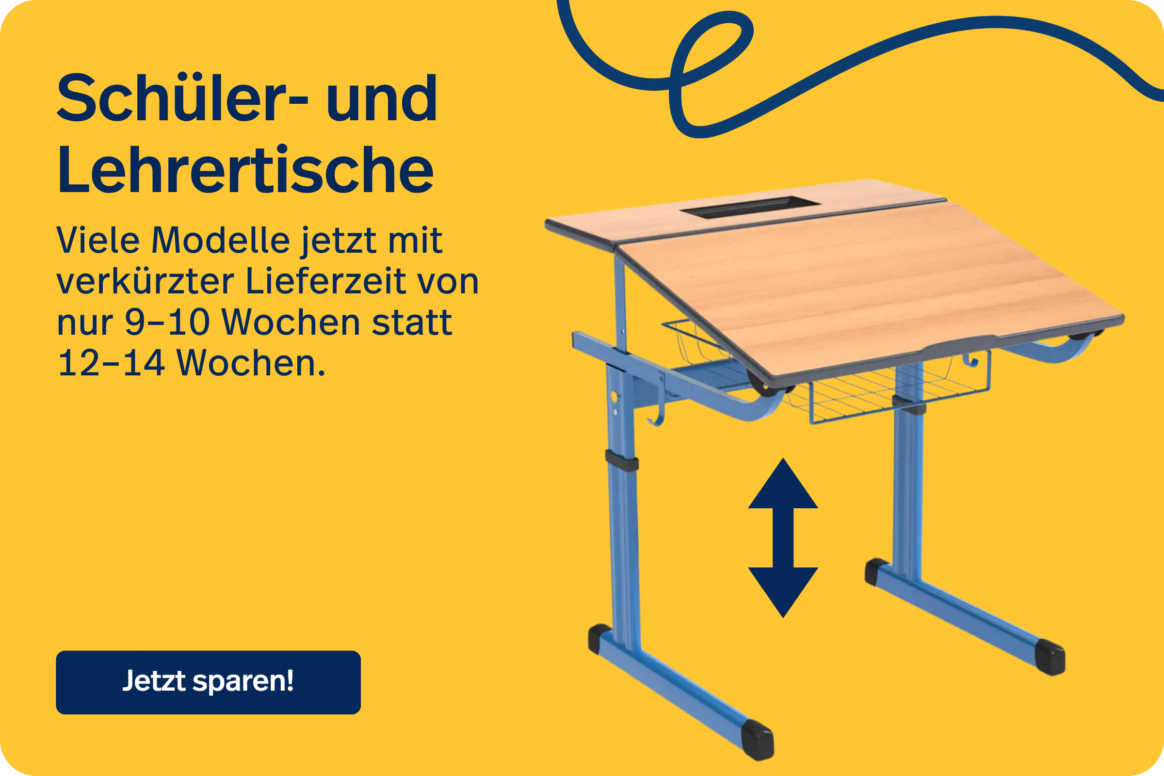 Schüler- und Lehrertische mit kurzer Lieferzeit