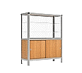 Vitrine, mit Unterschrank, 180 cm hoch, 150x50 cm (B/T), aus der Kategorie Ausstellungsvitrinen