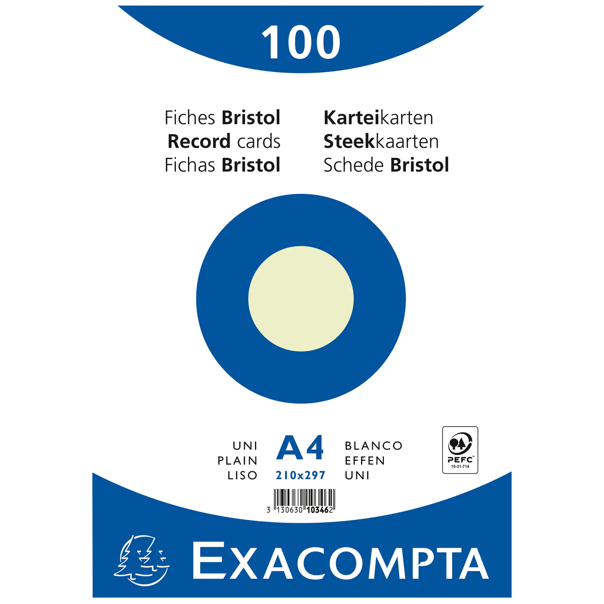 Exacompta Karteikarte DIN A4 blanko gn 100 St. aus der Kategorie Karteiablage