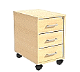 Rollcontainer, Höhe 58 cm, 40x60 cm (B/T), 3 Schübe, aus der Kategorie Schreibtisch Container