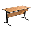 Lehrertisch, 130x65 cm (B/T), 76 cm hoch, Platte: Melamin, PU-Kante, aus der Kategorie Lehrertische