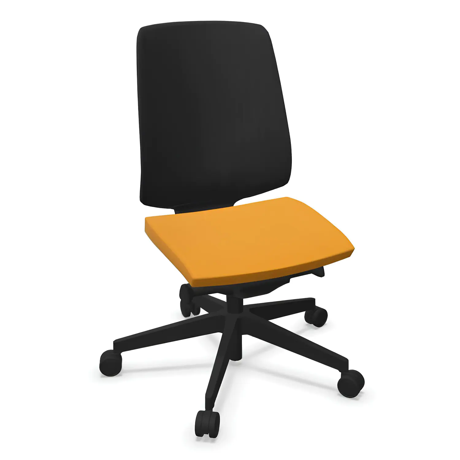 Bürodrehstuhl ohne Armlehnen, Netzrücken in anthrazit, Synchronmechanik, Sitztiefeneinstellung  aus der Kategorie Stühle