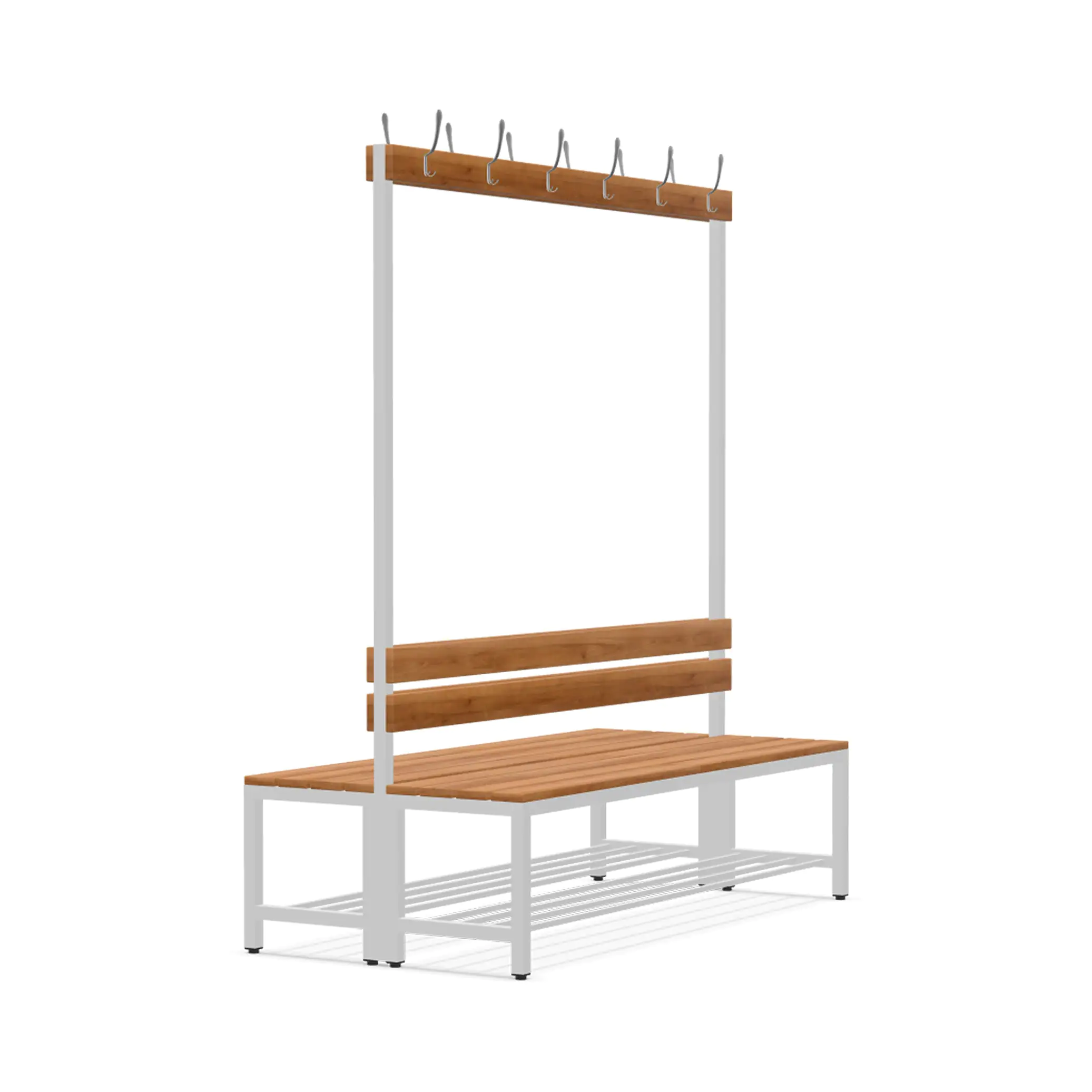Ceha | Garderobenbank 150 | Holz | Schuhrost | Kleiderl. doppelseitig aus der Kategorie Bänke