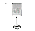 Flipchart fahrbar, magnethaftend, 2 seitlich ausziehbare Papierhalter, aus der Kategorie Flipcharts