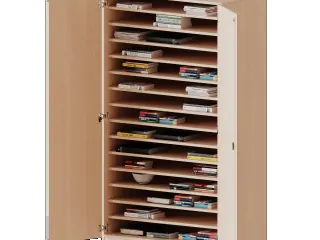 Bastelschrank, 5 OH, 2-türiger Schrank mit 15 Fächern, B/H/T 104,5x190x60cm aus der Kategorie Papierschränke