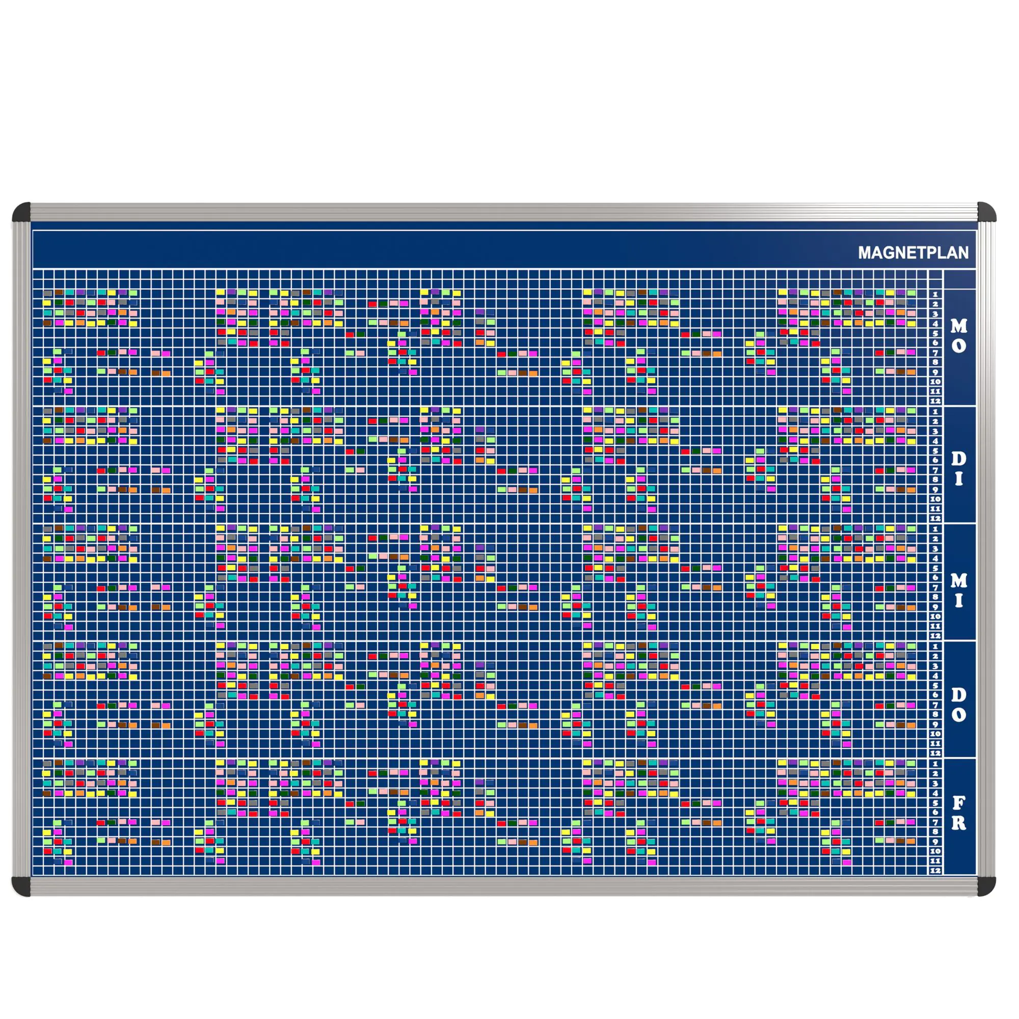 Personal-Raum-Plan, 12 Stunden, 83 Spalten, 123x177 cm,