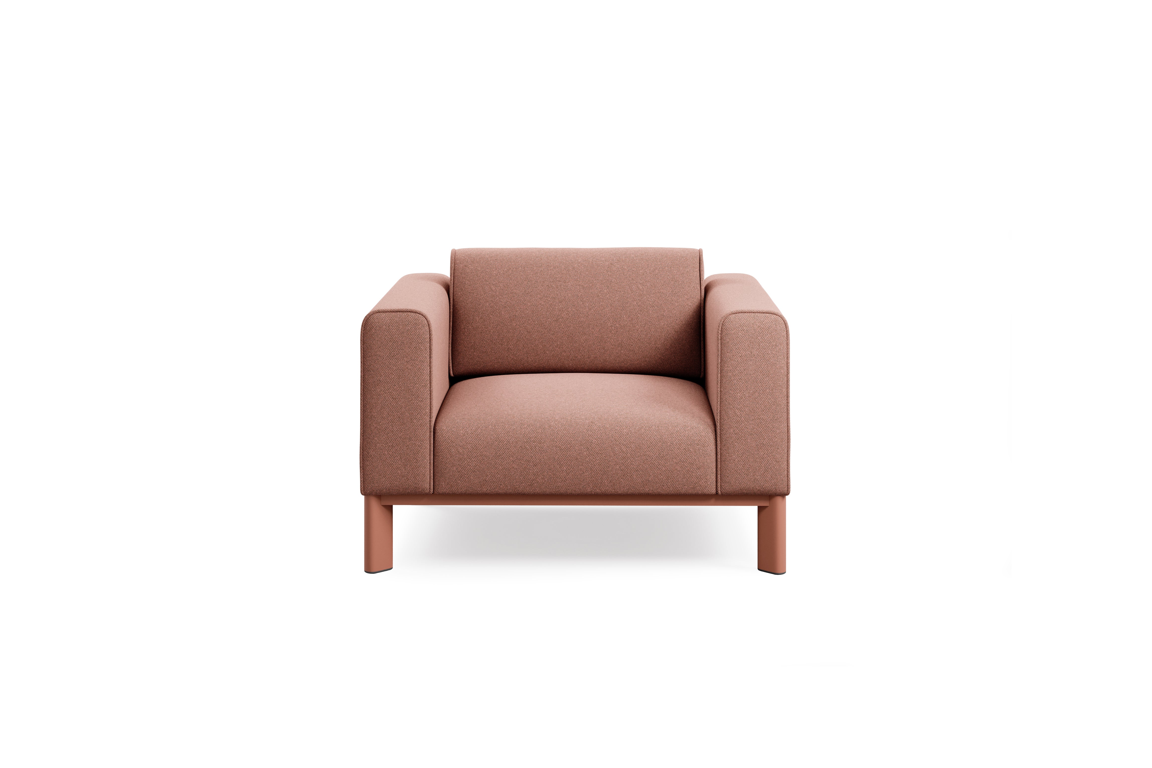 Sessel, 1-Sitzer, 107x80 cm (B/T), 4-Fußgestell mit ovalen Beinen 70x40mm, Beinhöhe 200mm aus der Kategorie Sessel / Sofa