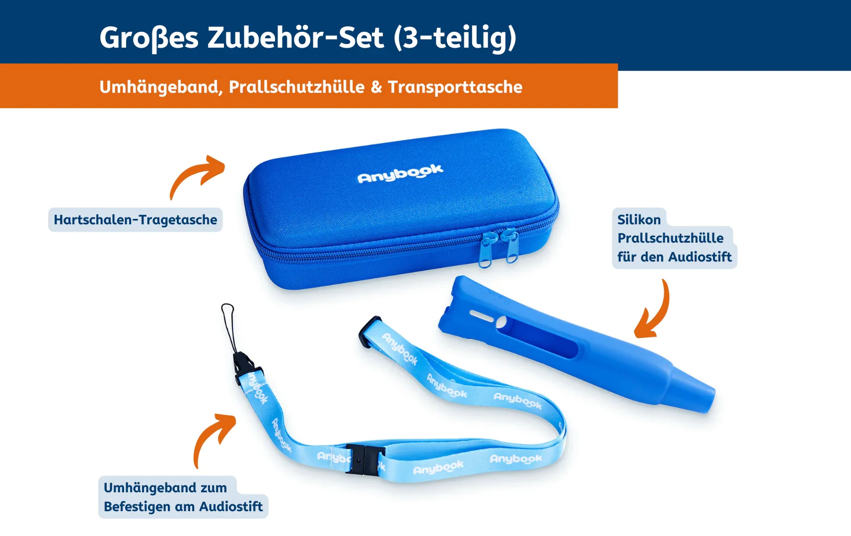 Anybook Großes Zubehör-Set (3-teilig; für Anybook Pro) aus der Kategorie Audiotechnik