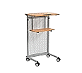 Rednerpult, höhenverstellbar 106-128 cm, 60x45 cm, fahrbar,