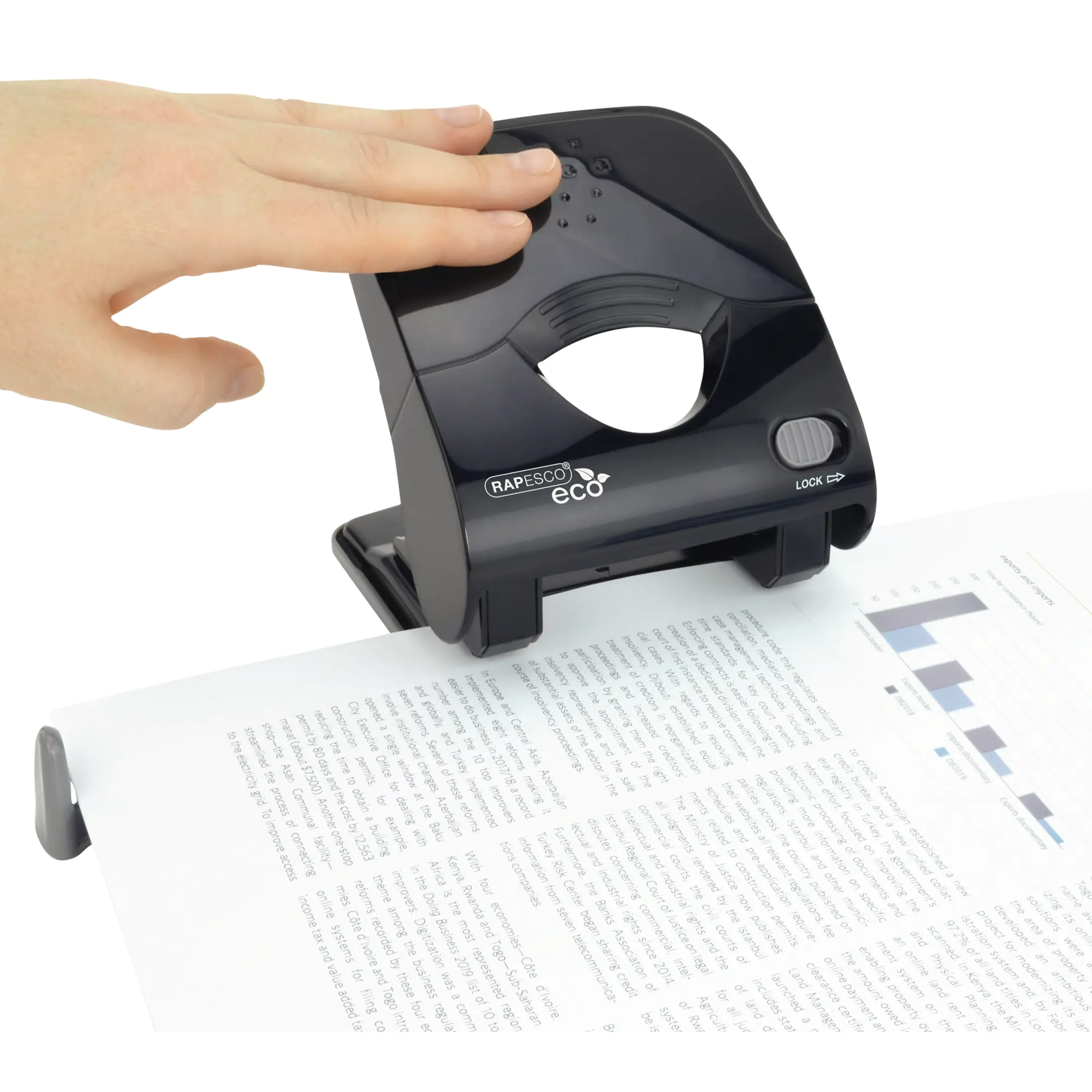 Rapesco Locher X5-30 ECO 30Blatt schwarz aus der Kategorie Locher