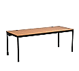 EDV-Tisch, 200x90 cm (B/T), 72 cm hoch, offener Blechkabelkanal, aus der Kategorie EDV-Tische