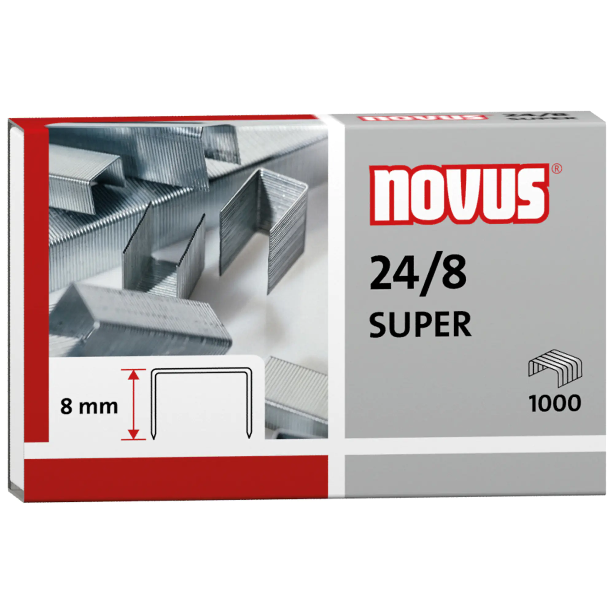 Novus Heftklammer 24/8 Super verzinkt 1.000 St.Pack. aus der Kategorie Klammern