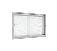 Info-Wandvitrine,  93 cm hoch, 150x8,0 cm (B/T), Rückwand: Emaille weiß, aus der Kategorie Informationsvitrinen Innen wandmontiert