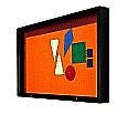 Info-Wandvitrine,  62 cm hoch,  82x13 cm (B/T), Rückwand Stoff, aus der Kategorie Schränke