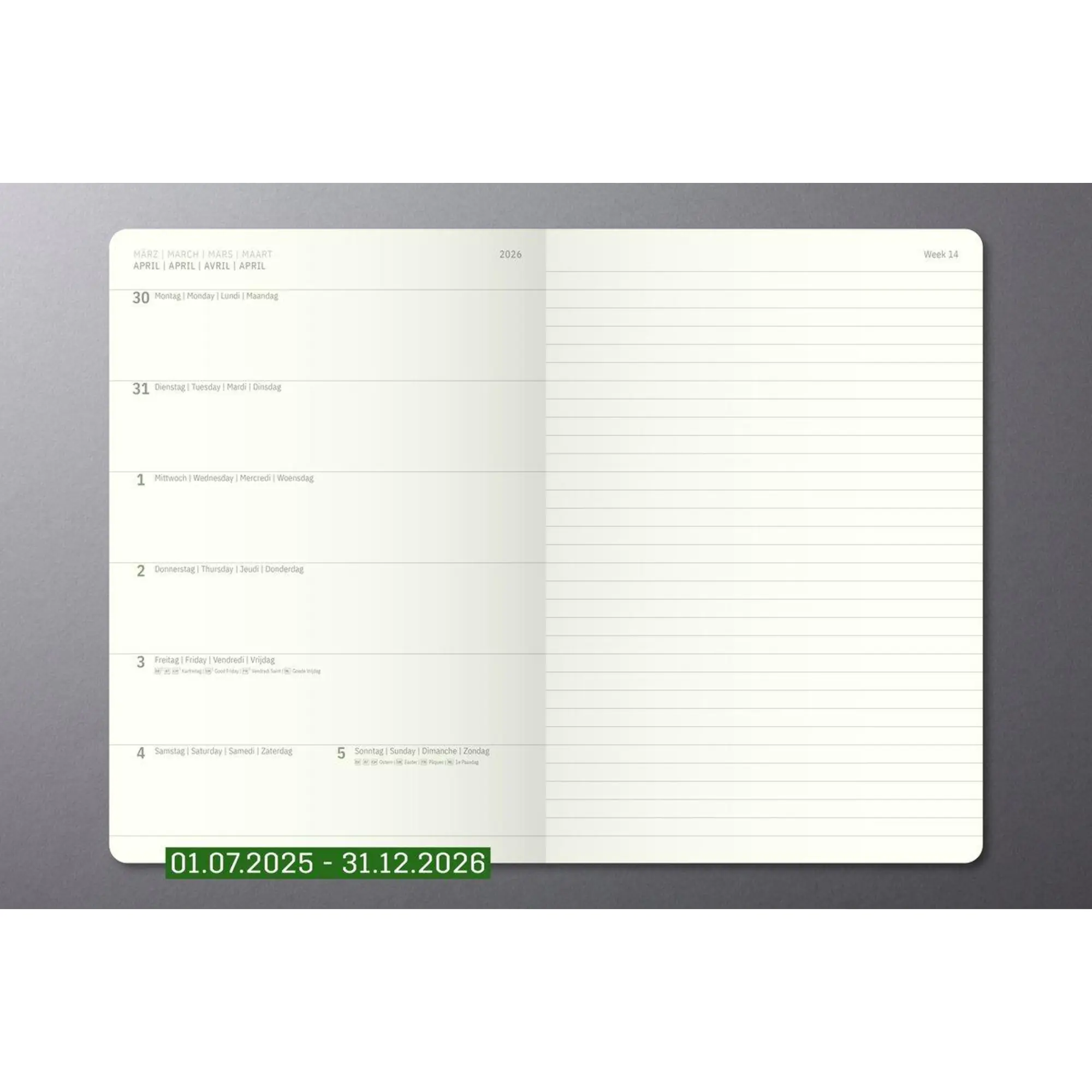 Sigel Wochenkalender A5 1W/1S li Notizen re sw aus der Kategorie Kalender & Zubehör