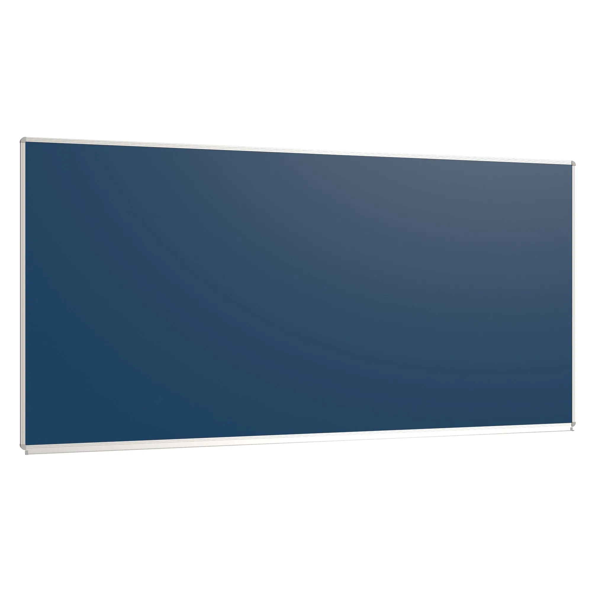Wandtafel Stahlemaille blau, 250x120 cm, mit durchgehender Ablage, aus der Kategorie Wandtafeln Blau