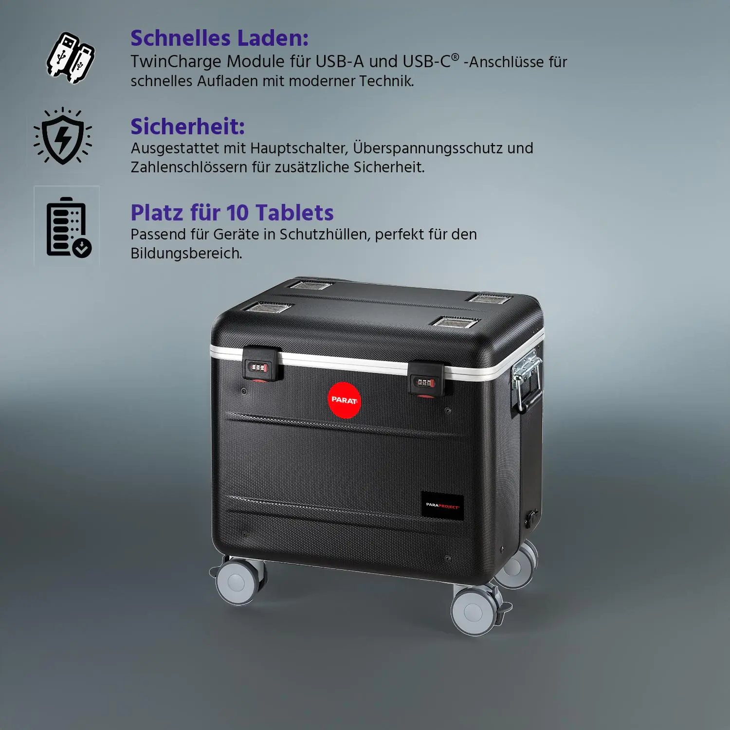 PARAPROJECT® Case TC10 EDUCOVER®für KidsCover aus der Kategorie Notebookschränke