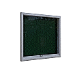 Info-Wandvitrine,  93 cm hoch, 100x8,0 cm (B/T), Rückwand: Emaille grün aus der Kategorie Informationsvitrinen Innen wandmontiert