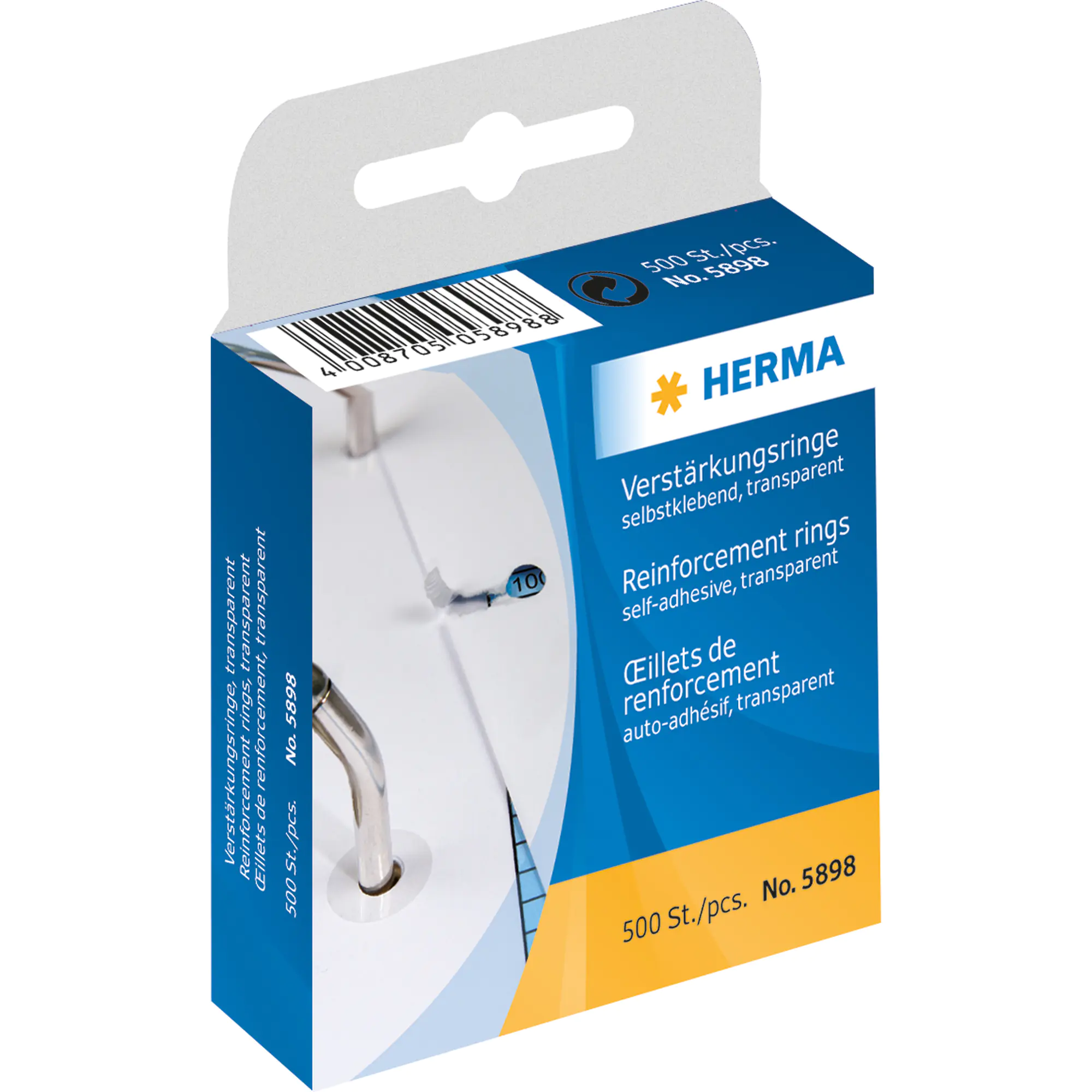 Herma Lochverstärkungsring 12mm transparent 500 St./Pack aus der Kategorie Locher