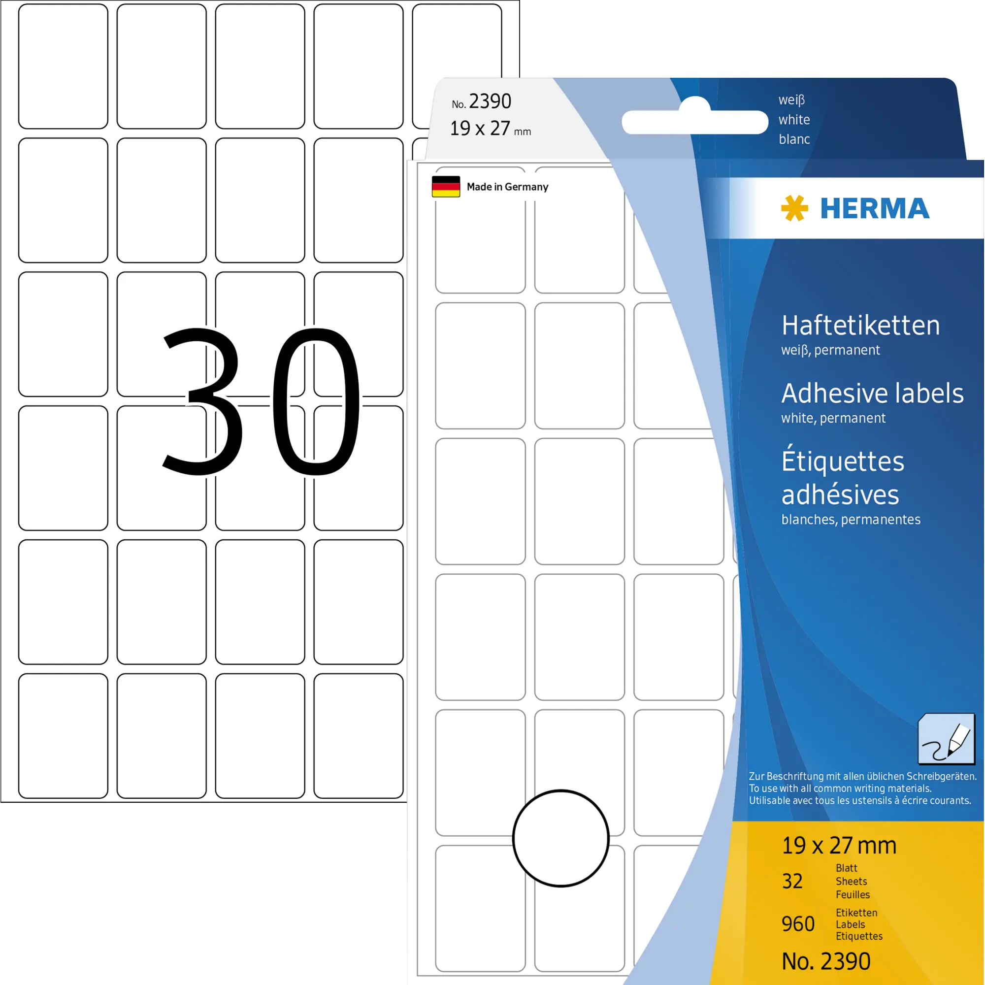 Herma Etikett Vario 19x27mm weiß 960 St./Pack. aus der Kategorie Etiketten