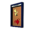 Info-Wandvitrine, 107 cm hoch, 107x6,5 cm (B/T), Rückwand Stoff, aus der Kategorie Informationsvitrinen Innen wandmontiert