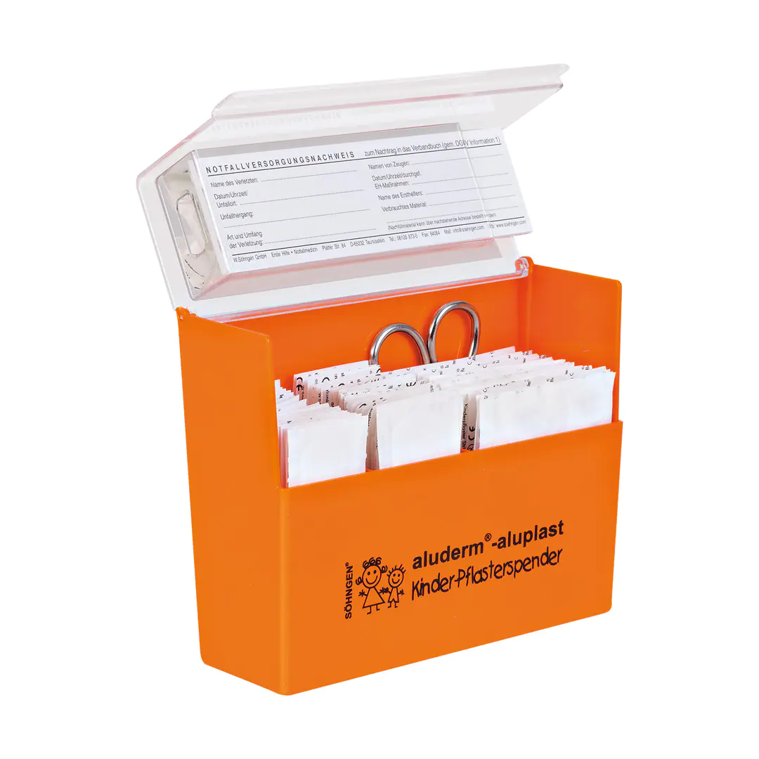 aluderm® Pflasterspender Kinder gefüllt aus der Kategorie Erste Hilfe