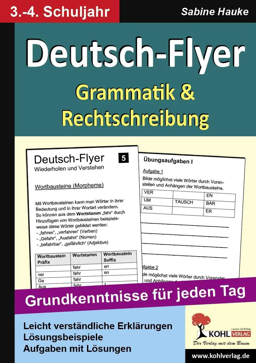 Deutsch-Flyer Rechtschreibung & Grammatik aus der Kategorie Deutsch