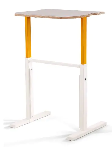 Einerschülertisch höhenverstellbar mit Stehtischoption, Höhe 65-106cm, B/T 65x59cm aus der Kategorie Schülertische