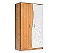 Wellentürenschrank, 190 cm hoch, 105x50 cm (B/T), Tür rechts grau,