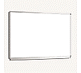 Whiteboard, 100x 70 cm, mit durchgehender Ablage, Stahlemaille weiß,