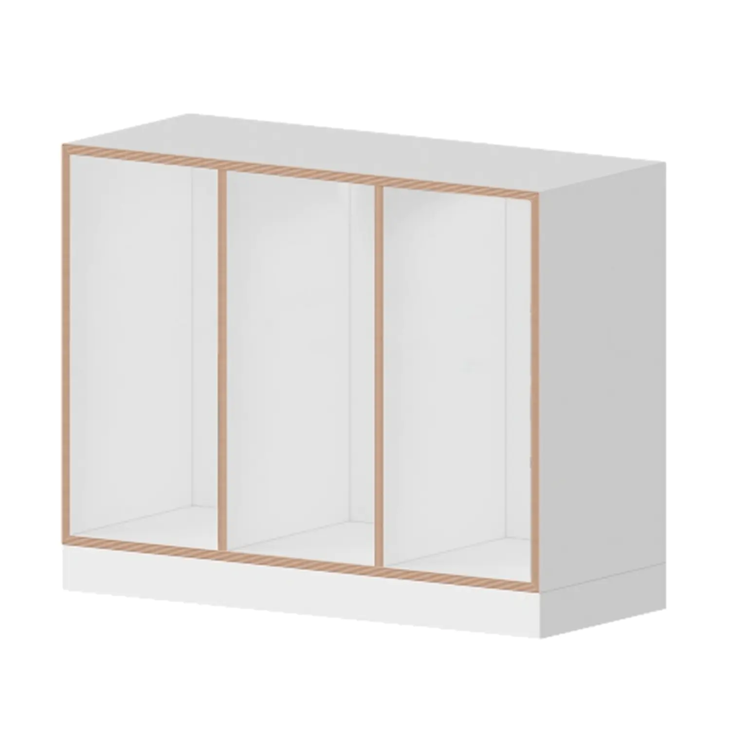 qickly® Dreierregal Korpus 3x2, B/H/T: 104,2x74,3x42,6 cm, 2 Ordnerhöhen aus der Kategorie Regale Schnelllieferprogramm