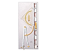 Gerätetafel-Satz mit Dezimeterlineal, Zirkel mit Gradbogen, Geo-Zeichendreieck 60 cm aus der Kategorie Zeichengeräte