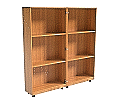 Klapp-Bibliotheks-Regal, 167 cm hoch, 80x64 cm (B/T), 6 Fächer, abschließbar