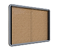 Info-Wandvitrine, 100 cm hoch, 141x5,4 cm (B/T), Rückwand Kork, aus der Kategorie Informationsvitrinen Innen wandmontiert