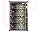 Personal-Raum-Plan, 12 Stunden, 33 Spalten, 123x77 cm,
