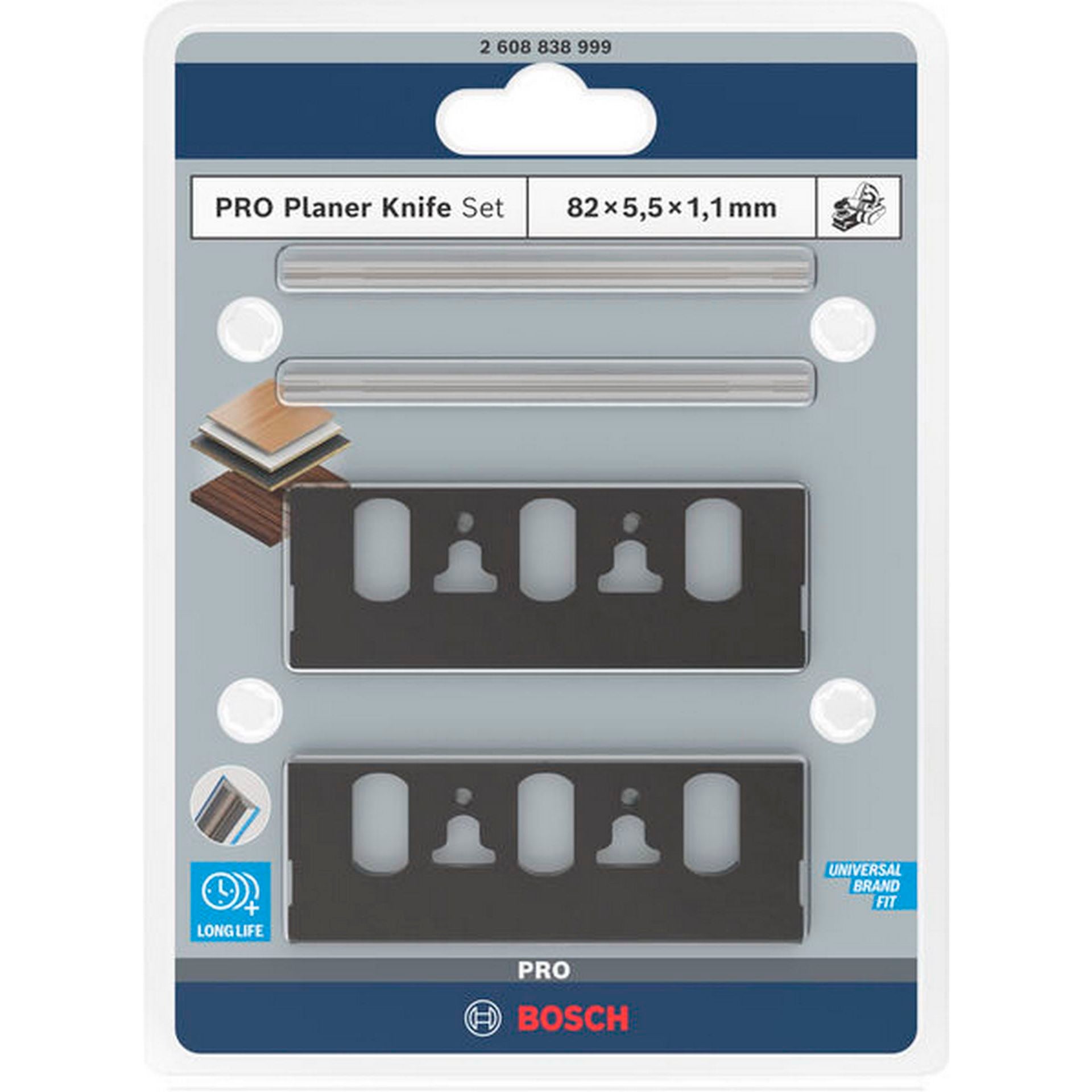 Bosch PRO Hobelmesser-Set, 4-tlg #2608838999